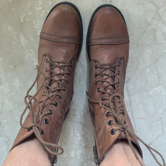 Steve Madden Shoes - STEVE MADDEN BOOTS: red/deep pink color. stylish with laces; wear with zips